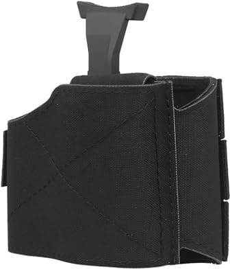 rabuu Borsa Tattica Universale, Compatibile Con MOLLE In Nylon, Leggera 0,142 Kg, 10x11 Cm For Attività Di Squadra/giochi Tattici/oggetti Scena(BLK)