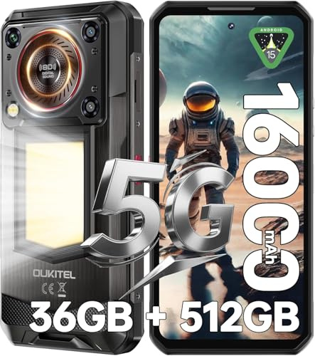 OUKITEL WP56 Smartphone Rugged 5G, 36GB+512GB, Batteria 16000mAh, Display 6,8 FHD+ 120Hz, Fotocamera 108MP, Android 15