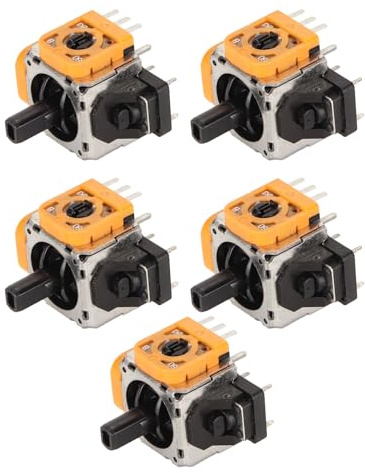 Generic Pack de Remplacement de Joystick Analogique 3D pour Manette, Performances Stables, Facile à Installer, 5 X Joysticks Durables pour les Joueurs