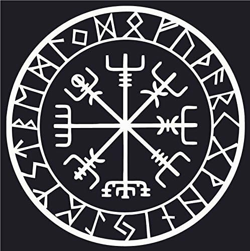 myrockshirt Aufkleber Vegvisir Wikinger Kompass Viking Compass Autoaufkleber Talisman Glücksbringer Heiden Heathen