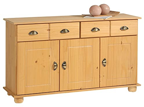 IDIMEX Sideboard Anrichte Colmar, Kiefer massiv, 2 Schubladen, 2 Türen, gebeizt und gewachst