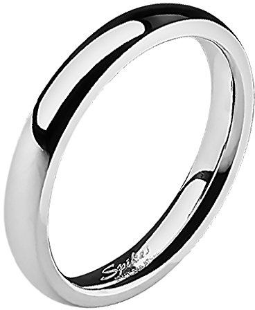 Mianova Band-Ring Edelstahl Partnerring für Damen oder Herren