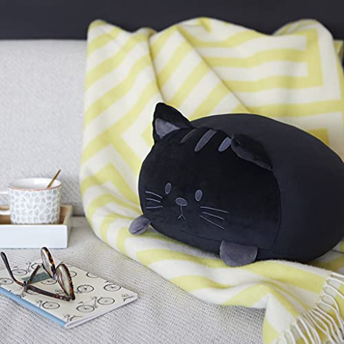 balvi Kissen Kitty Schwarz In Katzenform Flauschig und weich Polyester