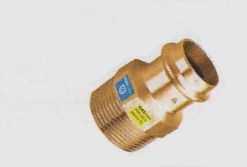 Gas - Wasser Pressfitting, Kombifitting Übergangsstück I/AG 15 mm x 3/4 Kontur V