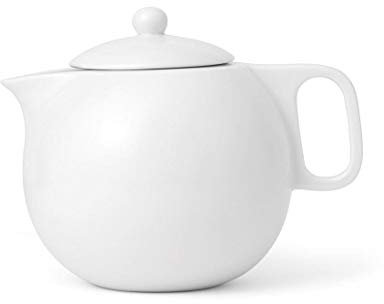 Viva Scandinavia Théière en porcelaine blanche avec bec anti-goutte, 1 litre