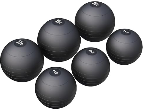 GORILLA SPORTS® slamball gummi svart 3-20 kg – medicinsk boll enkel/set A: 60 KG-Set