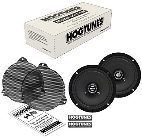 Hogtunes 462F-RM 6.5 Front Speakers with Grills (2 Pack), Fits 2014-Current HD Motorcycles