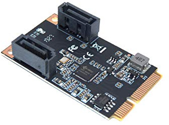 Computer District – Controller-Karte Mini PCI Express (mPCIe) Full Size – 2 Ports SATA 3 – Chipsatz JMB582