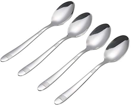 Callyne Ensemble de 12 cuillères à dessert, petite cuillère en acier inoxydable