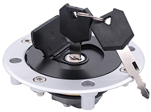 Tankdeckel Tankschloß Motorrad Kraftstofftankdeckel Tankverschluss mit Schloss Schlüsseln für Suzuki DR 800 S Big GS 500 E GSF 600 F GSX600F GSX GSXR 750 GSX-R 1000 RF 600 R SV XF 650 TL1000S VX VZ