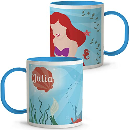 LolaPix Taza Sirenita Personalizada con Nombre - Disney Original - Varios Diseños y Colores
