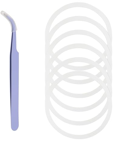 6pcs Joint Plat en Silicone Rondelle pour Hydro Flask Bouteilles à Couvercle Rabattable à Bouche Large, 5cm Joint Torique de Remplacement pour Hydroflask 12/16/24/32/40oz, avec Pince à Épiler