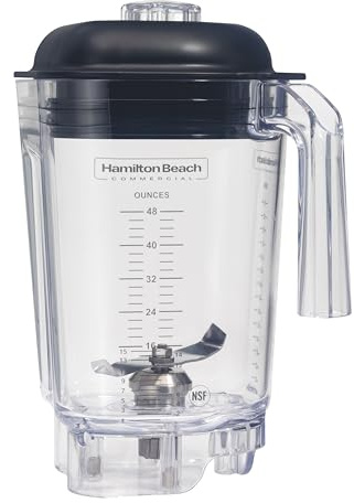 Hamilton Beach Commercial Summit Edge High-Performance Blender BPA-Free Copolyester Container, 48 oz / 1.4 L Capacity, Replacement Jar, Fits Summit Edge Blender HBH855, NSF Certified, 6126-855