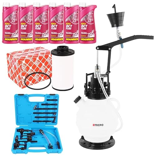 Ölwechsel Set Getriebe Filter DQ250 6 Gang + 6 Liter Getriebeöl + Getriebeöl-Einfüllgerät