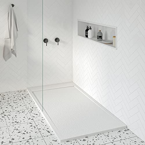 KOES - Piatto Doccia in Resina Serie AMUR – 80x190 – Bianco RAL 9003