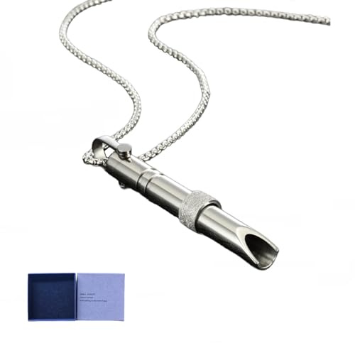 Zilynhom Collier de respiration, accessoires de méditation pour la pleine conscience, soulagement de l'anxiété et du stress, se calmer, changer d'attention, relaxation (Silver)