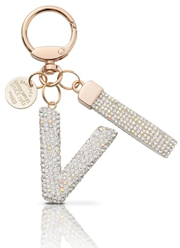 Schlüsselanhänger Buchstabe Glitzer Anhänger Schlüsselbund Keychain | Personalisierter Dekoration: Keychain für Schlüssel, Taschen und Rucksäcke als modisches Accessoire und Geschenk