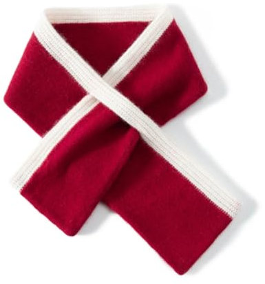 Winter-Kaschmir-Schal, Patchwork-Farbe, Damen, Outdoor, hält warm, Strickschal für Mädchen, Rot (Jujube Red), One size