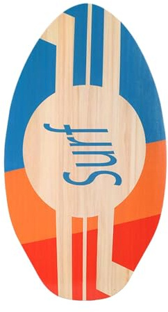 Perfeclan Strand-Skimboard für Kinder, Surf, 76,2 cm, Spielwasser, Universalbrett, tragbares Sandbrett, kleines Surfbrett, Holz-Skimboard, a