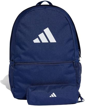 adidas Unisex Pencil Case Backpack, dark blue/white, One size