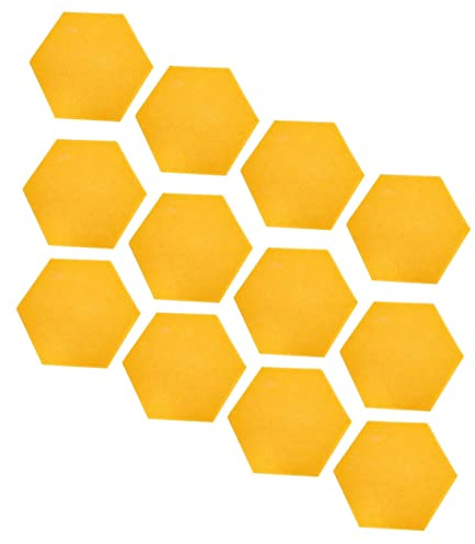 IMIKEYA 12 Pièces Panneaux Acoustiques Hexagonaux Auto Adhésifs de Matériaux Insonorisants pour Murs Amélioration de Isolation les Studios Bureaux et Salles de Loisirs Orange avec Adhésif