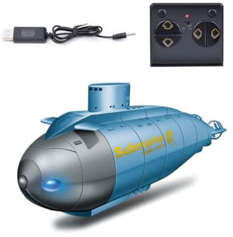Funwetrike Mini U-Boot RC für Erwachsene, 6-K-Fernbedienung wasserdicht, Boot, Tauchen für Pool, Badewanne, Wasserparks, Sommergeschenke