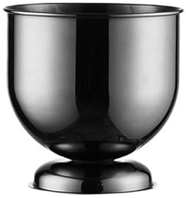 Seau à Glace Seau à glace en acier inoxydable épais, seau glaçons créatif for champagne et vin rouge, idéal for le comptoir Seau à Vin(Noir,Grand)