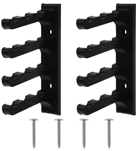 STOBAZA Soporte de Arco de Pared Negro ABS con Tornillos Colgador para Flechas Resistente y Duradero Estante para Exhibición y Almacenamiento de Arquería Adecuado para Decoración y