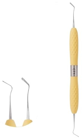 Spatules dentaires en résine, kit de restauration esthétique for résine de remplissage, manche en silicone for couteau à résine, outil de dentisterie en plastique(CT1(1pcs))