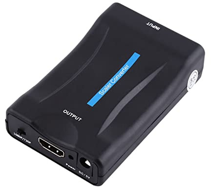 Convertitore Scart a, Adattatore Digitale Compatto e Leggero per Uscita 720P/1080P, Perfetto per Collegare Vecchi Dispositivi Alla TV HD