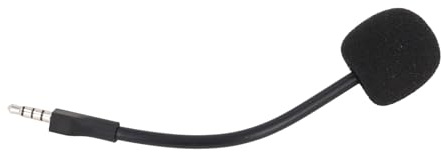 Aramox Ersättningsmikrofon för 1, Löstagbar Bommikrofon med 3,5 Mm Silverpläterad Jack, Brusreducerande Skumlock, Flexibel 360 Rotation för Spelheadset Röstchattinspelning
