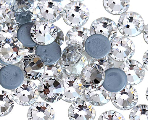 Diamantes de imitación de Jollin, reverso plano y fijación con pegamento, Hotfix Crystal, SS20 1440pcs