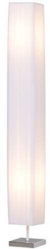 HOMCOM Lampadaire lampe sur pied de salon style moderne lampadaire sur pied avec interrupteur pour salon et chambre 120 cm blanc