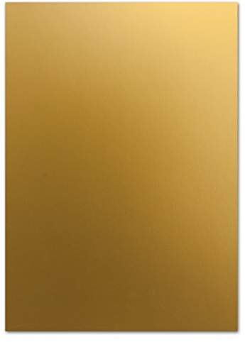 200 DIN A4 Bastelkarton -Gold Metallic - 250 g/m² - 21 x 29,7 cm - Ton-Papier Bastelkarte Fotokarton FarbenFroh