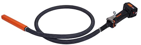 ROKAMAT Akku Betonrüttler CV CX-43 200cm - 2,0m - mit Rüttlerflasche (biegsame Welle und Antriebsmotor) inkl. 2x Akkus und Schnell-Ladegerät