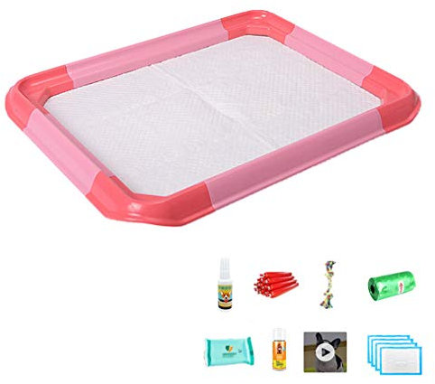 ADASP Hundetoiletten Hundetraining Pad Halter, Puppy Pad Bodenablage, Indoor Dog Potty, tragbarer Töpfchentrainer, Schnapprahmen, Pfoten trocken und bodenrein halten, 2 Größen