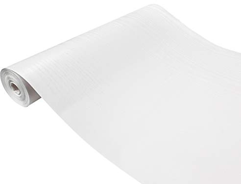 Klebefolie Möbel 90x210 cm | Möbelfolie selbstklebend in Holzoptik | Folie für Möbel zur einfachen Renovierung von Türen, Tischen und Regalen | Klebefolie dekorativ und abwaschbar | Weißes Matt