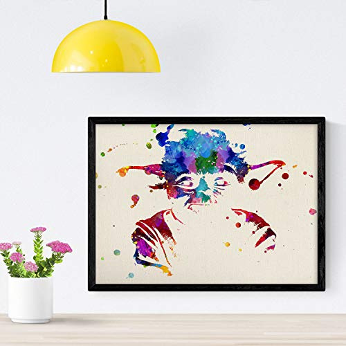 Nacnic Sturmtruppen Plakat Aquarell-Stil. Filmblätter, Filme und Schauspieler. Alte Filmplakate mit Aquarell-Stil. A4-Format