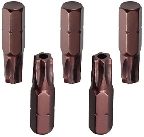Utoolmart Lot de 5 embouts de tournevis Torx T35 en acier S2 6,35 mm à tige hexagonale magnétique de 25 mm de longueur pour outils de réparation manuels