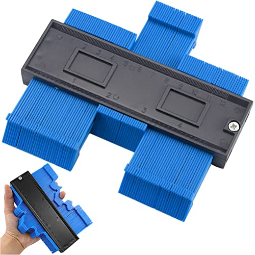 Retoo Konturenlehre für Tieflochmarker, Kontur-Vervielfältigungslehre für Laminat, Fliesen mit Schloss, Profilwerkzeug, Konturmessgerät, Konturlehre für Präzise Kopie unregelmäßiger Form, Geschenke