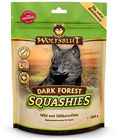 WOLFSBLUT – Dark Forest Squashies Adult | Softe Snacks mit natürlichen Zutaten und wertvollen Superfoods für ausgewachsene Hunde. Hundesnack ohne Zusatzstoffe im Beutel | 6x300g