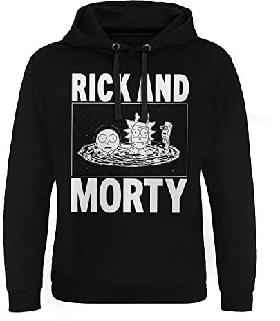 RICK AND MORTY Officiellement sous Licence Epic Sweat À Capuche (Noir), Small
