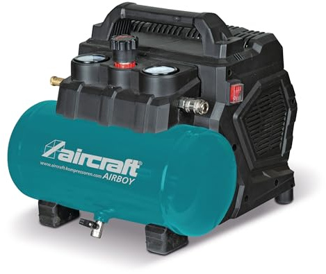 Aircraft AIRBOY SILENCE 221 OF E (ölfreier Kompressor, kompakte Bauform, mit Motorschutzschalter, Ansaugleistung ca. 160 l/min, Abgabeleistung 1,1 kW, Kompressor) 2000206