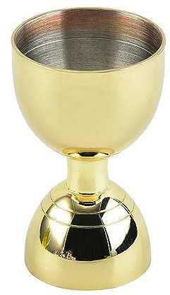 Stainless Steel Bell Jigger 2oz 1oz, Cocktail Jigger Measuring Cup with Measurements Inside, Alcohol Measuring Tools Shot Measure Jigger Shot Double Jigger, Bartender Bartending Tools, Gold