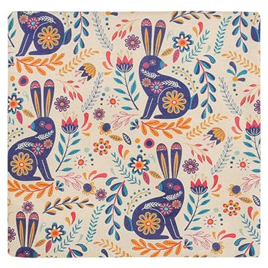 Meindin -Überwurf-Kissenbezüge, dekorativer Kissenbezug, Hasenblüte, 44 x 44 cm, weiche Baumwollleinen, für Sofa, Bett, Garten, Outdoor, Heimdekoration