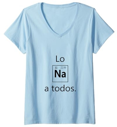 Mujer Los Sodio a Todos Los Odio a Todos Lo Na Juego Palabras Camiseta Cuello V
