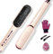 TYMO Cepillo Alisador de Pelo, RING PLUS Cepillo Plancha Ionico, 9 Temperaturas, 120°C-210°C, Pantalla LED, Anti Encrespamiento, Doble Voltaje, Hair Straightener Brush, Oro rosa