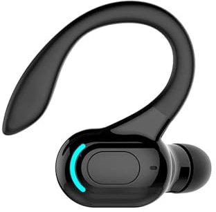 Hands Free Earpiece Bluetooth Headset Headphones With Microphone Wireless Ear Hanging Bluetooth Headset With Mic Over Ear Wireless Earbuds With Ear Hooks Sports Earphones Single Ear Gym Headphones