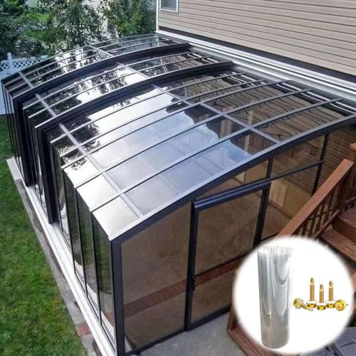 ZCFLWR Transparente Dachplatten aus Polycarbonat, regensichere Isolierung, Markisenschutz, für Außenüberdachungen, Wintergärten, Carports, Frühbeete, Verkleidungen, leicht zu biegen und zu schneide