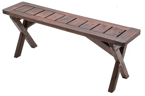 Ukkajovlex Holzbänke für Draußen mit Tisch Klappbar Bank Outdoor Wetterfest Holz Gartenbank Ohne Rückenlehne 2 Sitzer Ultra-Stabil Anthrazit Rostfrei Gartenbänke für Terrasse Balkon Garten(Stools)